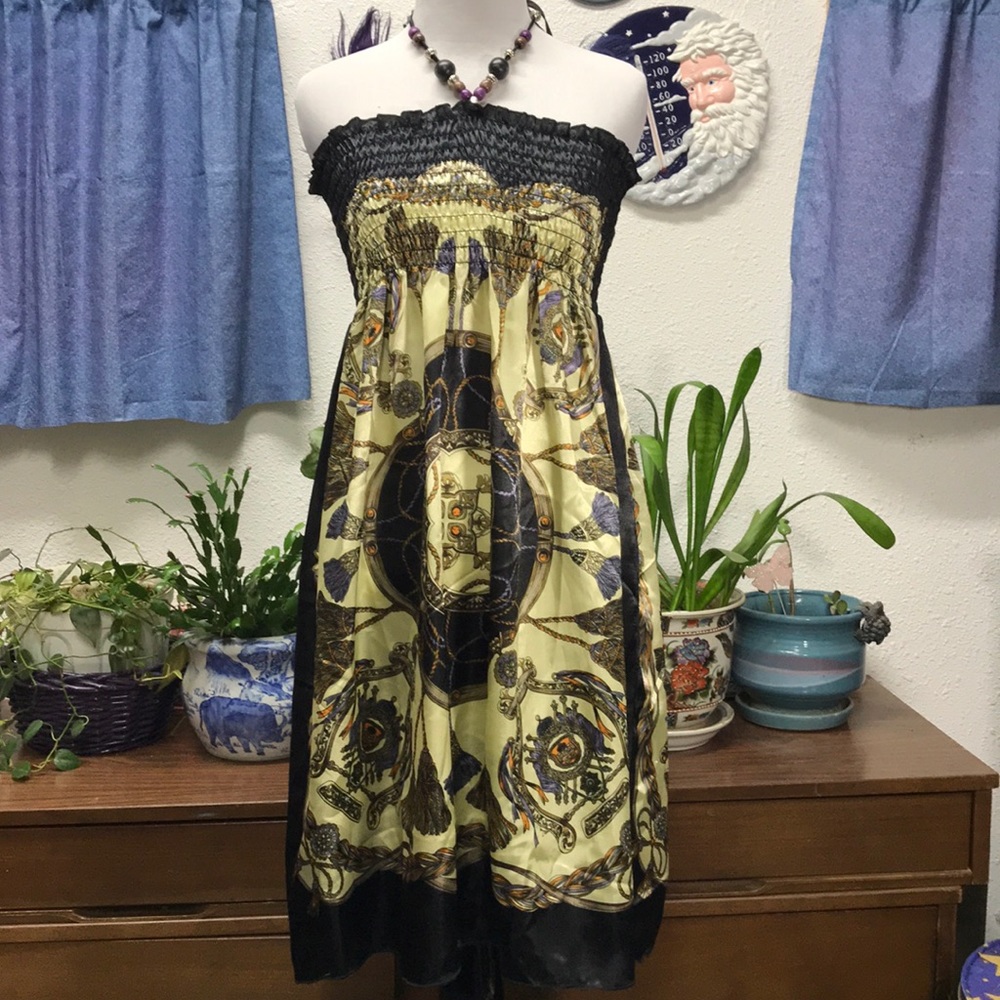 Silky halter dress